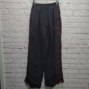 Supadance Black Dance Pants‎ Womens L Zip Ankle Logo Jogger Sweatpants Lined